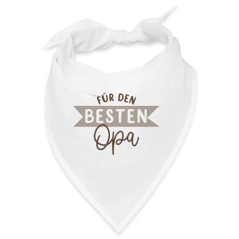 für den besten Opa - Bandana - Weiß - Vorne