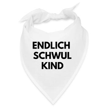 Endlich Schwul Kind - Bandana - Weiß - Vorne