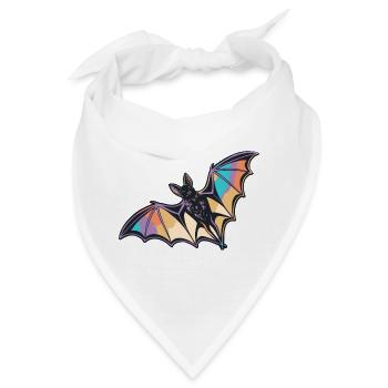 Stilisierte Regenbogenfledermaus - Bandana - Weiß - Vorne