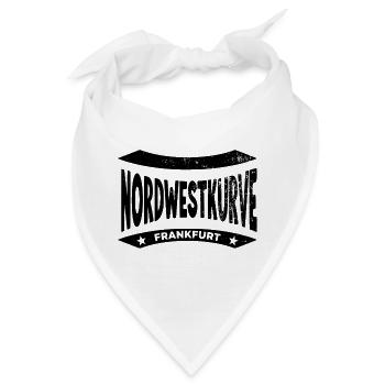 Frankfurt Nordwestkurve Hoodie, schwarz - Bandana - Weiß - Vorne
