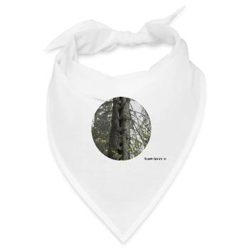 Spechtflöte an Fichte - Bandana - Weiß - Vorne