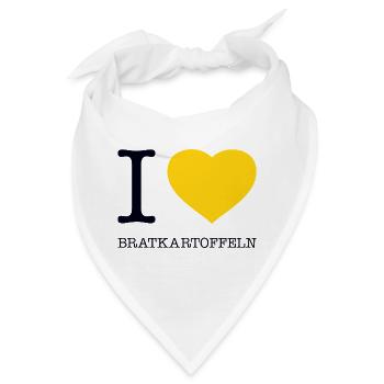 I love Bratkartoffeln - Bandana - Weiß - Vorne