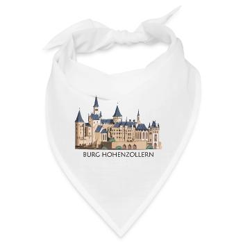 Burg Hohenzollern Illustration Handzeichnung - Bandana - Weiß - Vorne