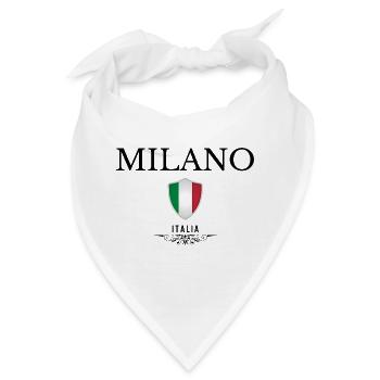 Souvenir Mailand, Mailand Italien - Bandana - Weiß - Vorne