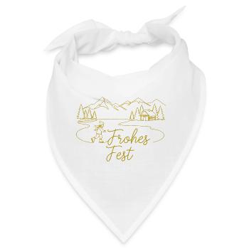 Frohes Fest Winterlandschaft weihnachtlich - Bandana - Weiß - Vorne
