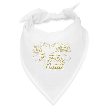 Feliz Natal Winterlandschaft weihnachtlich - Bandana - Weiß - Vorne