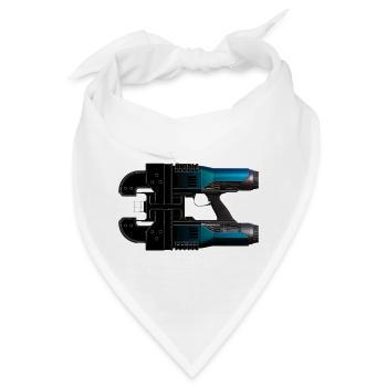 Space Drop Lasercutter - Bandana - Weiß - Vorne