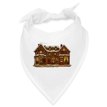 Winterliches Weihnachtsdorf - Bandana - Weiß - Vorne