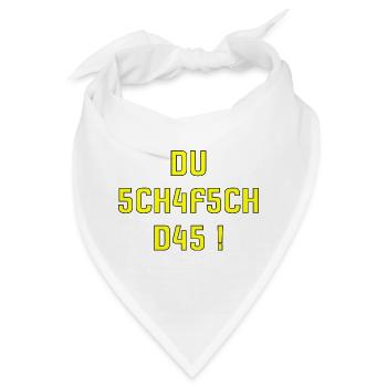 Motivation Shirt du schafsch das schweizerdeutsch  - Bandana - Weiß - Vorne
