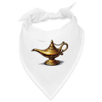 Goldene Öllampe Ornament - Bandana - Weiß - Vorne