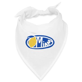 Lemon Yum Blue Retro Oval Logo - Bandana - Weiß - Vorne