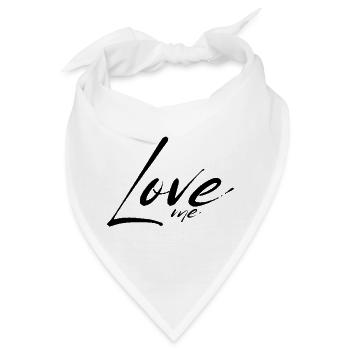 Love me - Bandana - Weiß - Vorne