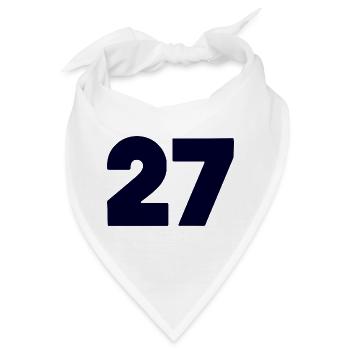 Fett 27 Numerisches Emblem - Bandana - Weiß - Vorne