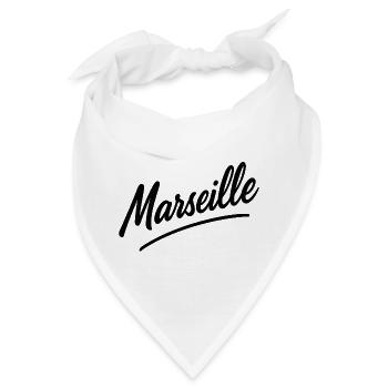 Marseille Script Schwung - Bandana - Weiß - Vorne