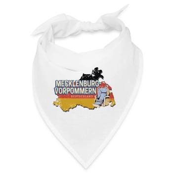 Mecklenburg-Vorpommern Deutschland Bundesland - Bandana - Weiß - Vorne