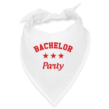 Junggesellenabschied: Junggesellenabschiedsstars - Bandana - Weiß - Vorne