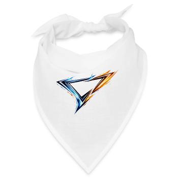 Trikot Design Dreieck Blau Orange Sportlich Stil - Bandana - Weiß - Vorne