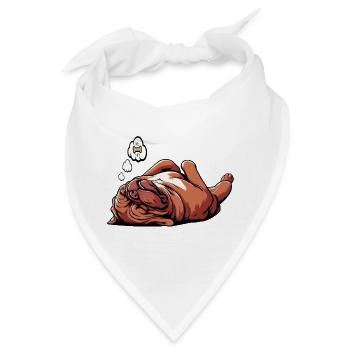 Bordeaux Dogge Bordeauxs Bordeaux Doggen besitzer - Bandana - Weiß - Vorne