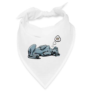 Deutsche Dogge Doggen Doggenbesitzer Doggenfan - Bandana - Weiß - Vorne