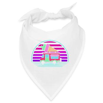Eiscreme Eiswagen Eis Eisdiele - Bandana - Weiß - Vorne