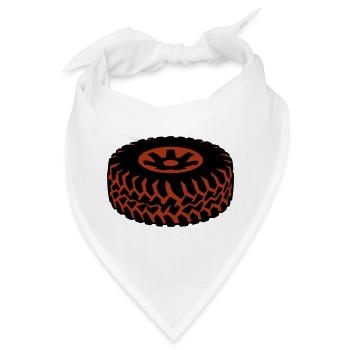 Offroad Reifen Matsch Profil - Bandana - Weiß - Vorne