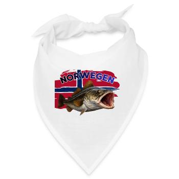Norwegen Dorsch- Angeln - Bandana - Weiß - Vorne
