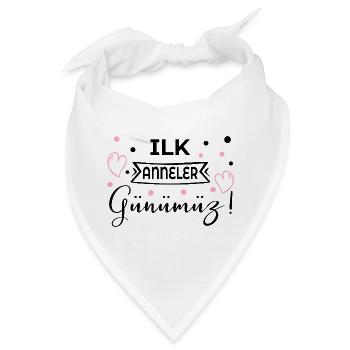 Erster Muttertag Türkisch - Bandana - Weiß - Vorne