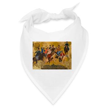 Buzkashi - Das traditionelle Reiterspiel - Bandana - Weiß - Vorne