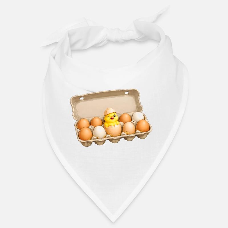 Cute Chick in Egg Carton Easter Motif Bandana