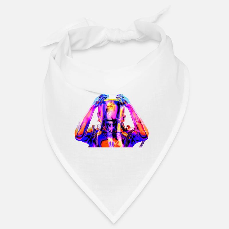 Neon-Astronaut Farbenfrohes Psychedelika Bandana