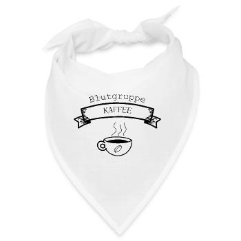 Blutgruppe Kaffee - Bandana - Weiß - Vorne