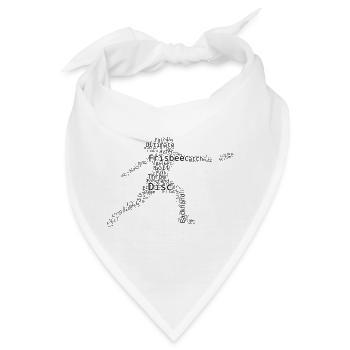 Geschenkidee für die Frisbee-Spielerin mit Frisbee - Bandana - Weiß - Vorne