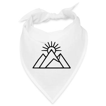 Berge wandern Sonne Wanderurlaub Geschenk - Bandana - Weiß - Vorne