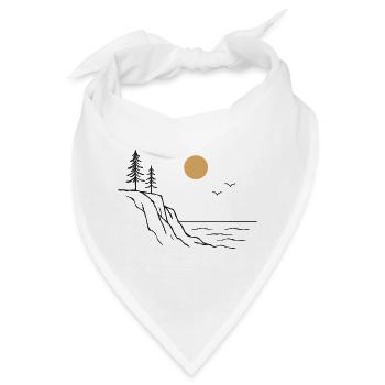 Küstenklippen Sonne - Bandana - Weiß - Vorne