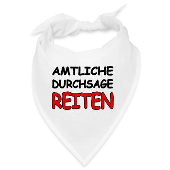 Reiten - Bandana - Weiß - Vorne
