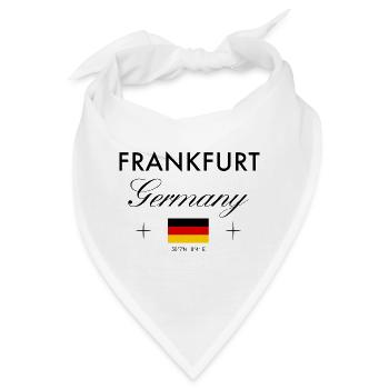 Frankfurt Deutschland Koordinaten Reise Souvenir - Bandana - Weiß - Vorne