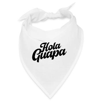 Hola Guapa - Minimalist Spanish Summer Vibes - Bandana - Weiß - Vorne
