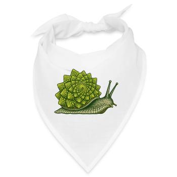 Romanesco-Schnecke - Bandana - Weiß - Vorne
