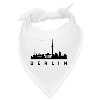 Berlin Skyline - Bandana - Weiß - Vorne