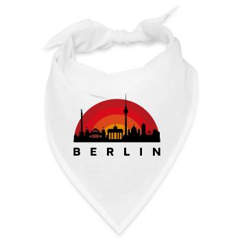 Berlin Skyline Kreise - Bandana - Weiß - Vorne