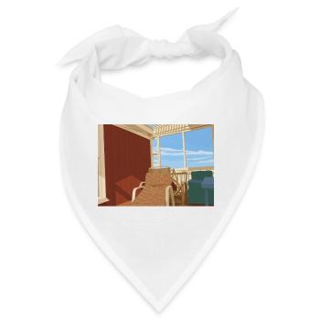 Gemütlicher Liegestuhl auf sonniger Veranda  - Bandana - Weiß - Vorne