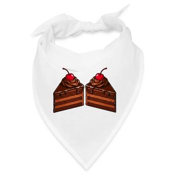 Doppelte Schokoladentorte mit Kirsche - Bandana - Weiß - Vorne