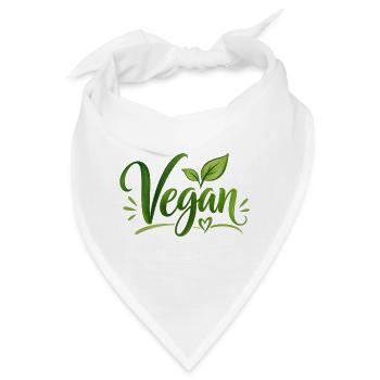 Vegan - Veganer - fleischfrei - fleischlos - Bandana - Weiß - Vorne