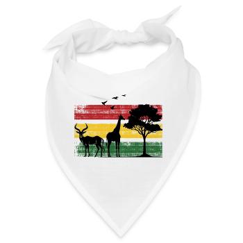 Afrika Safaritour Tiere Africa Five Urlaub - Bandana - Weiß - Vorne
