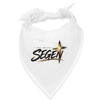 Göttlicher Segen mit Gott - Bandana - Weiß - Vorne