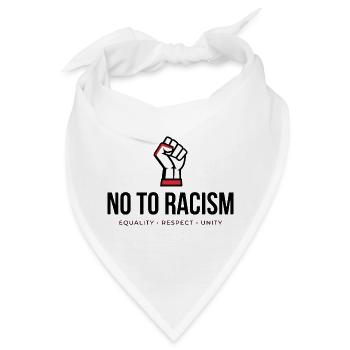 Nein zu Rassismus! *Gehetzte Faust* - Bandana - Weiß - Vorne