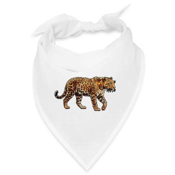 Poly Stil Leopard - Bandana - Weiß - Vorne