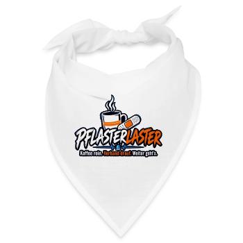 PflasterLaster Kaffee Motiv - Bandana - Weiß - Vorne