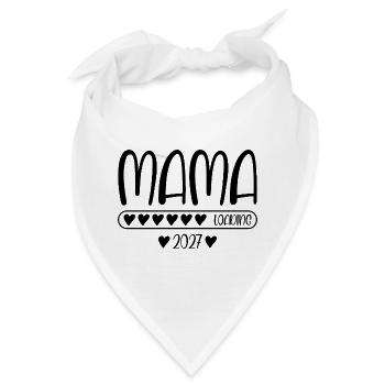 Mama 2027 Loading Baby Schwangerschaft verkünden - Bandana - Weiß - Vorne