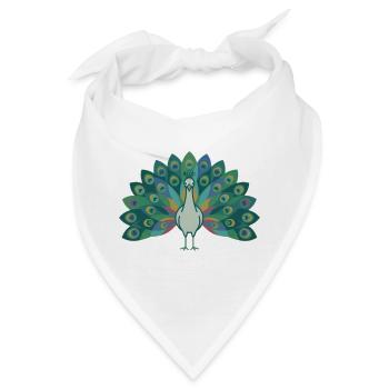 Pfau - Bandana - Weiß - Vorne